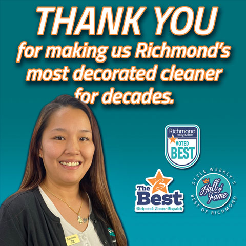 Thanks for voting Puritan Cleaners best in Richmond.